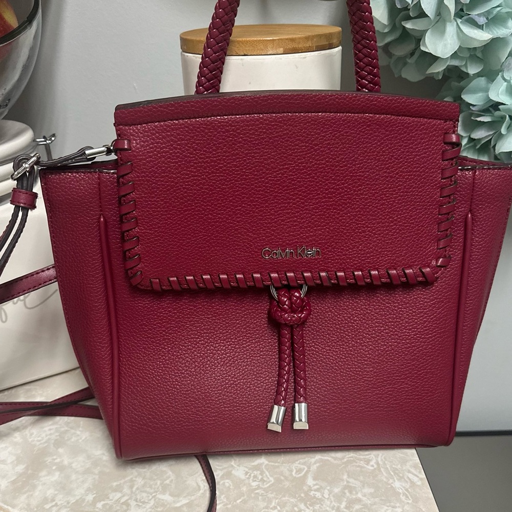 Calvin Klein Deep Red , backpack or crossbody bag/combo ❤️🌹